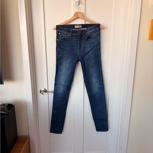 Madewell Women’s 9” High-Rise Skinny Jeans in Dark Indigo Wash